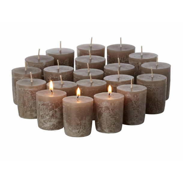 S/20 Timber� Votives, Taupe