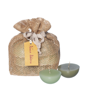 Bag of 12 floating pebble candles, 6 Sage + 6 Ocean Mist