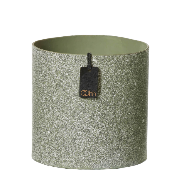 Granite hndmalet potte, Green