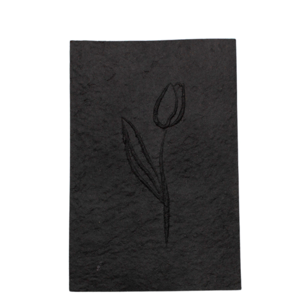 Lyknskningskort Blomst design - refill