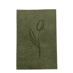 Lyknskningskort Blomst design - refill