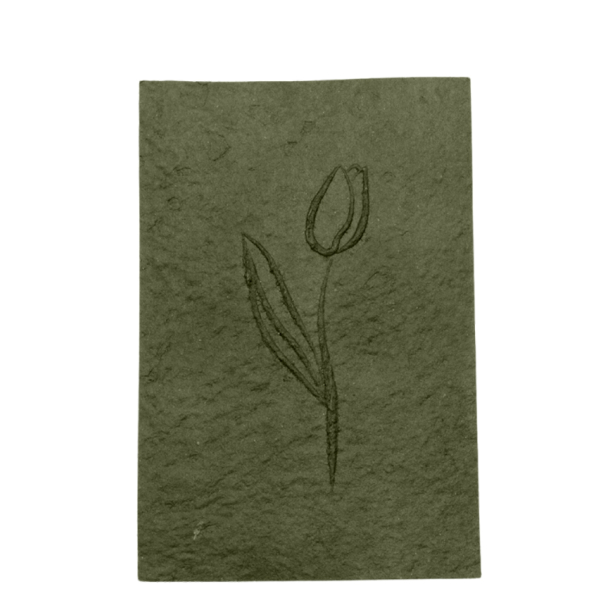 Lyknskningskort Blomst design - refill