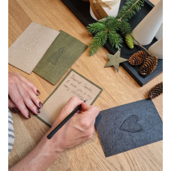 Lyknskningskort Blomst design - refill