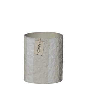 Hampton pot/pen holder. White/Beige