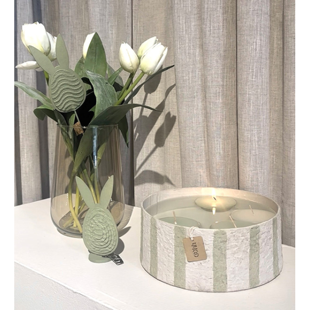 Hampton tray. Sage/Off White