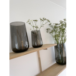 Valencia drop vase, Black