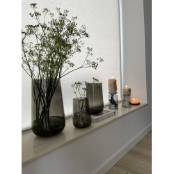 Valencia drop vase, Black