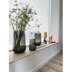 Valencia drop vase, Black