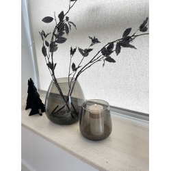 Valencia drop vase, Black