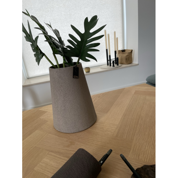 Dunes vase m/sand finish, Light Brown