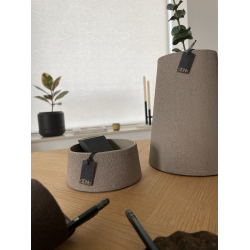 Dunes vase m/sand finish, Black