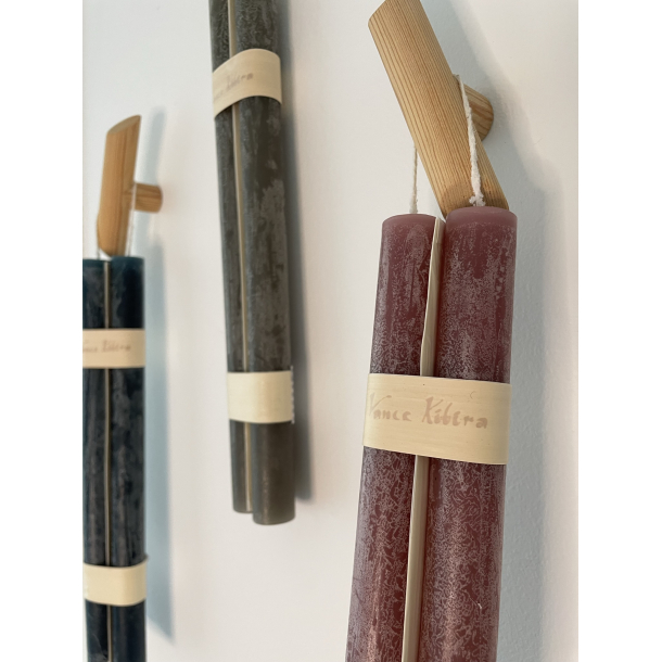 Timber&reg; taper candles, set of 2 (hanging), Rose Taupe