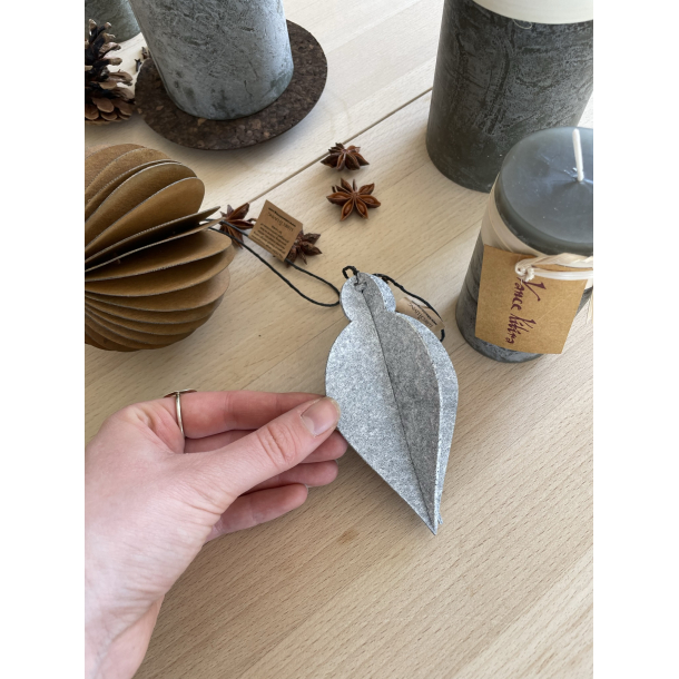 Xmas eco-felt ornaments. S/3, Black