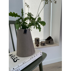 Dunes vase m/sand finish, Fudge