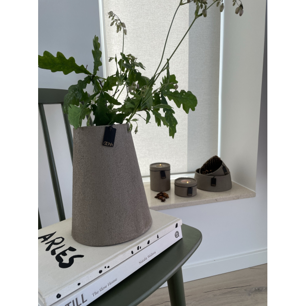 Dunes vase m/sand finish, Fudge