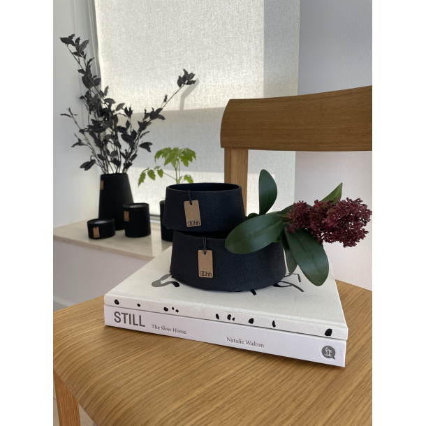 Dunes vase m/sand finish, Fudge