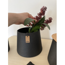 Tuscany conical zero waste potte, Black