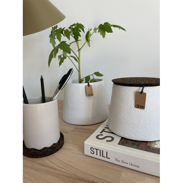 Tuscany conical zero waste potte, White