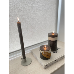 Kirkelys m/sort stage, hvid