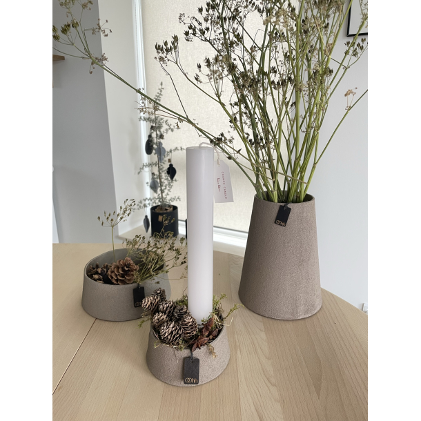 Dunes vase m/sand finish, Black