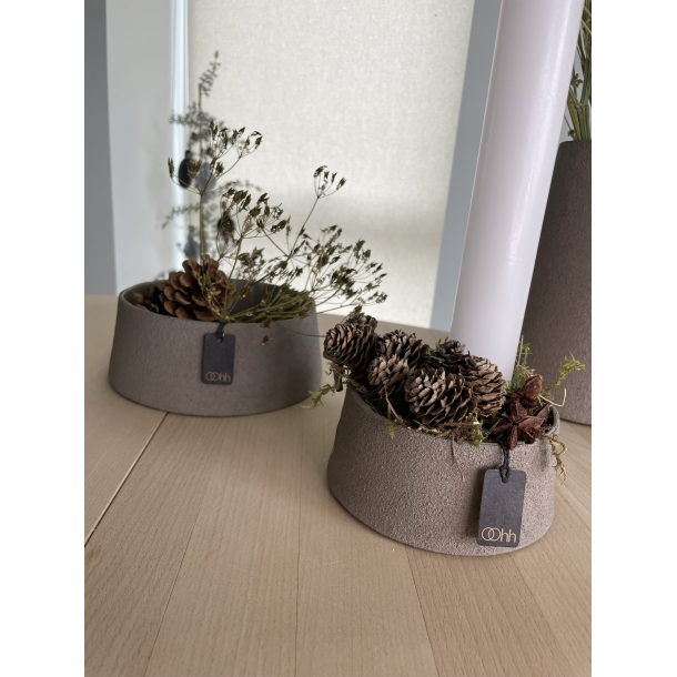 Dunes vase m/sand finish, Light Brown