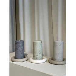 Earth Candle, Light Grey, min. 4
