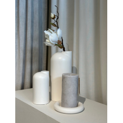 Earth Candle, Light Grey, min. 4