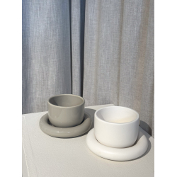  Ania candle holder/tray, Glossy Sand