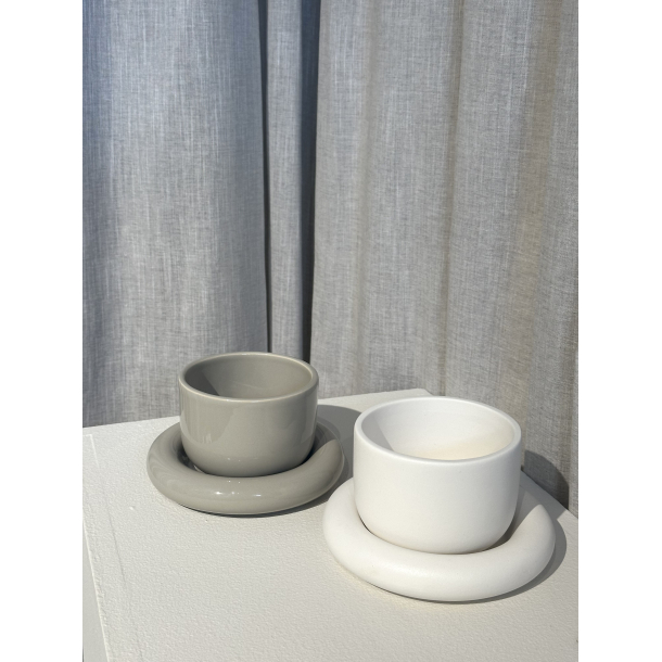  Ania candle holder/tray, White Sandy