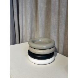  Ania candle holder/tray, Black Sandy
