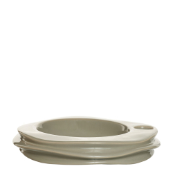  Lily candle holder/deco tray with glossy finish, Sand