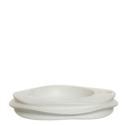  Lily candle holder/deco tray, White