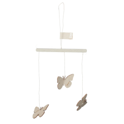 Mobile deco w/3 paper butterflies