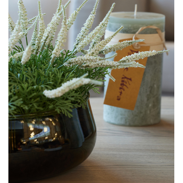 Valencia recycled glass bowl, Sage