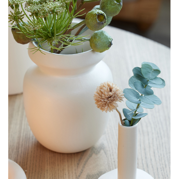 ANIA vase, sand finish, White