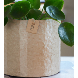 Hampton pot/pen holder. White/Beige