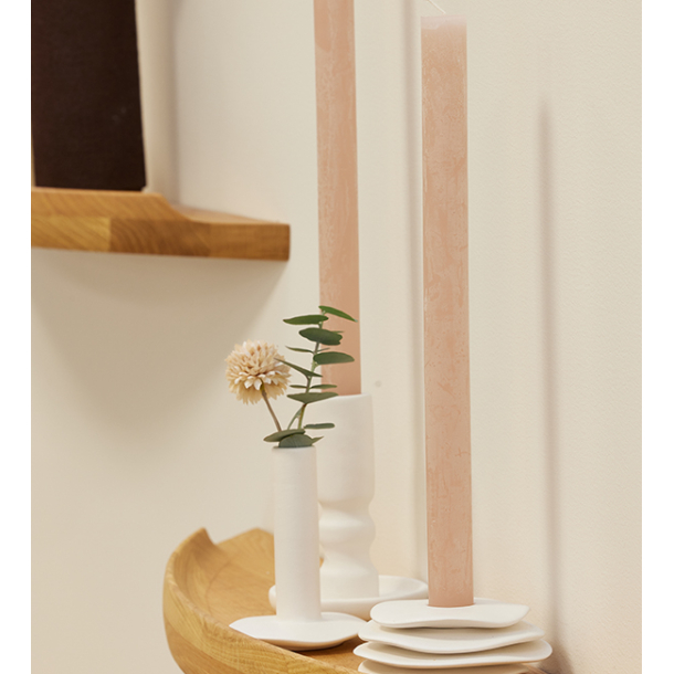  Lily Lysestage sandy finish, Hvid