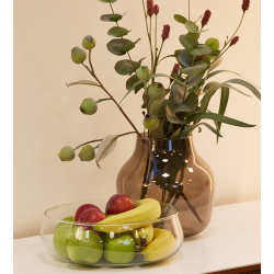 Valencia recycled glass bowl, Clear