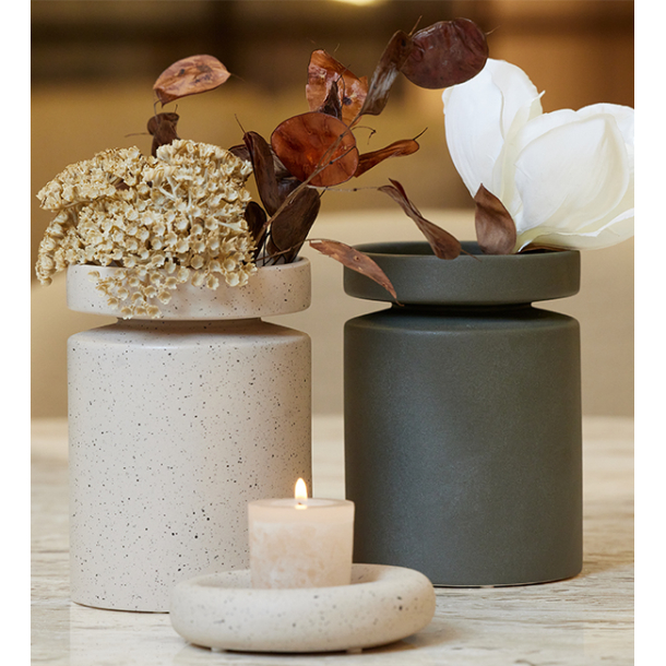 Ania organic votive/candle holder, Light brown mist