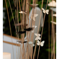 Butterfly decoration, Black/Off White