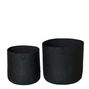 St af 2 udendrs krukker -  All Nature, black