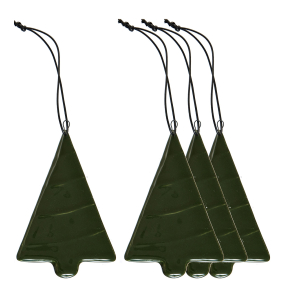 S/4 OOhhx xmas trees, Glossy H. Green