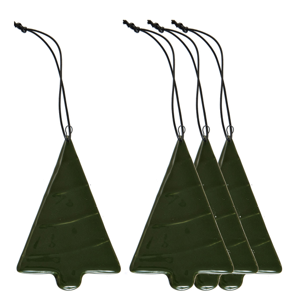 S/4 OOhhx xmas trees, Glossy H. Green