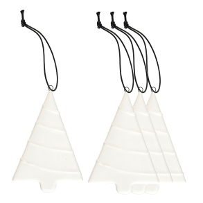 S/4 OOhhx xmas trees, Glossy White