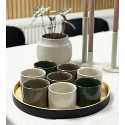 OOhh Mug &amp; Pot, Glossy Taupe