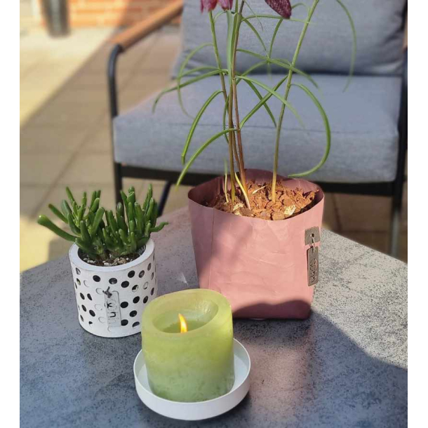 Dots Silhouette Glas, fyrfadsstage / vase, Crystal Grey