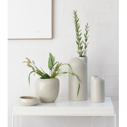 Anna keramik vase lav med sand finish, Sand