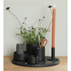 XL Rund Wave Bakke, Sort mat