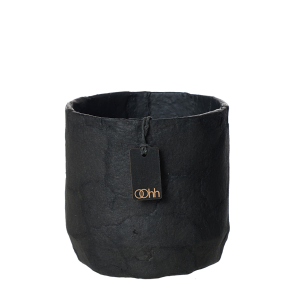Pulp flower pot. Zero Waste, Black