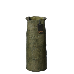 Pulp cylinder vase. Zero Waste, Burnt Olive